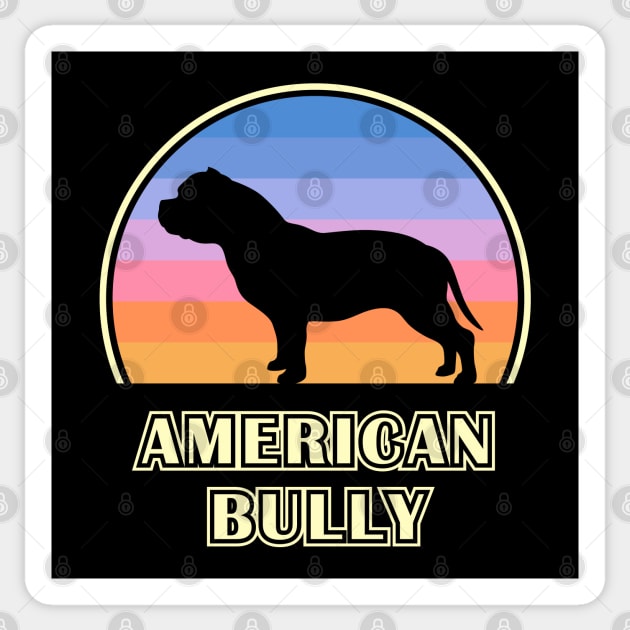 American Bully Vintage Sunset Dog Sticker by millersye